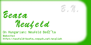 beata neufeld business card